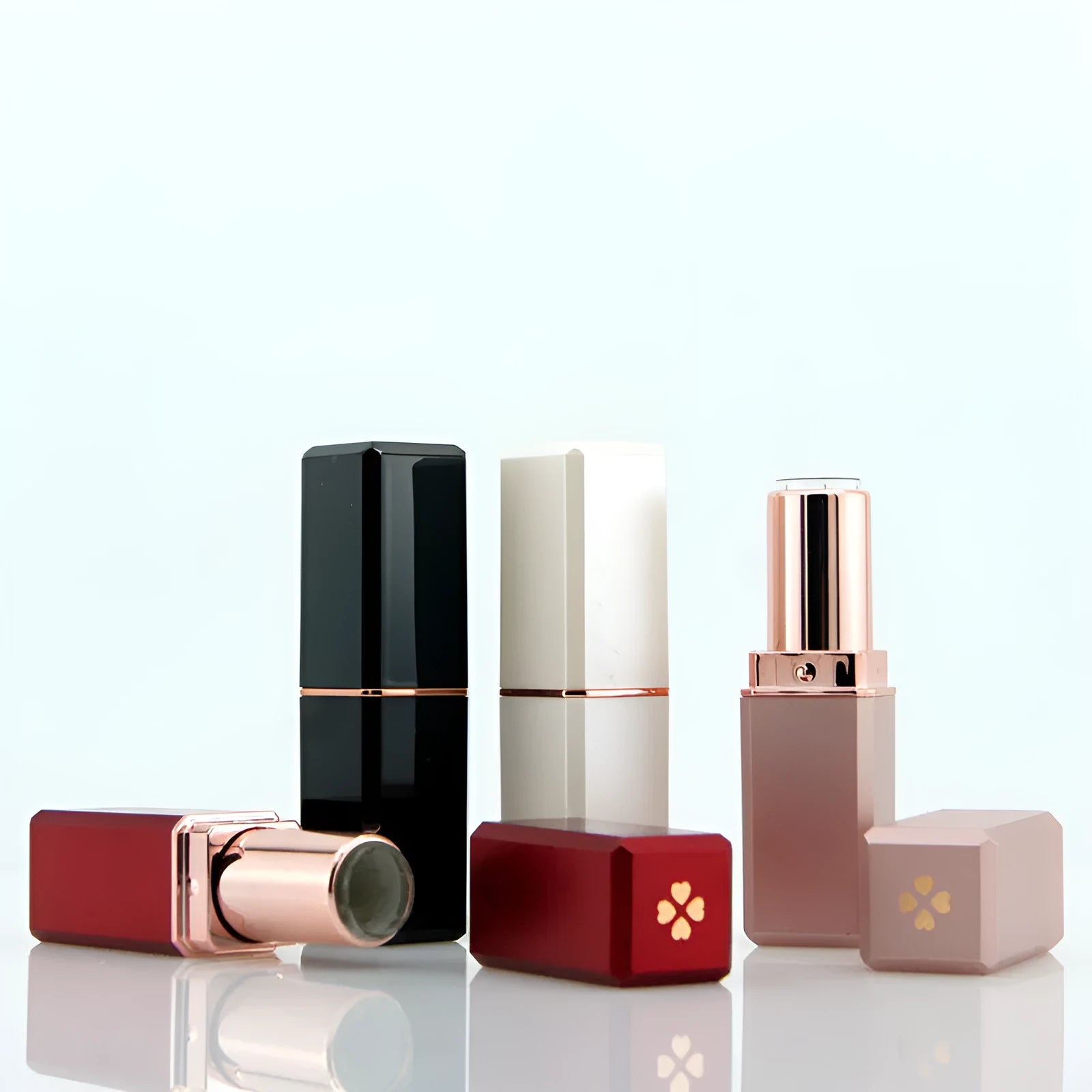 Clover style empty lipstick tube in 121 calibre with ABS plastic construction