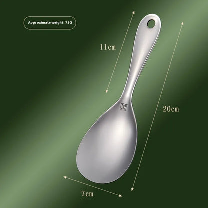 304 stainless steel meal spoon with thick head and solid-colour burnished finish