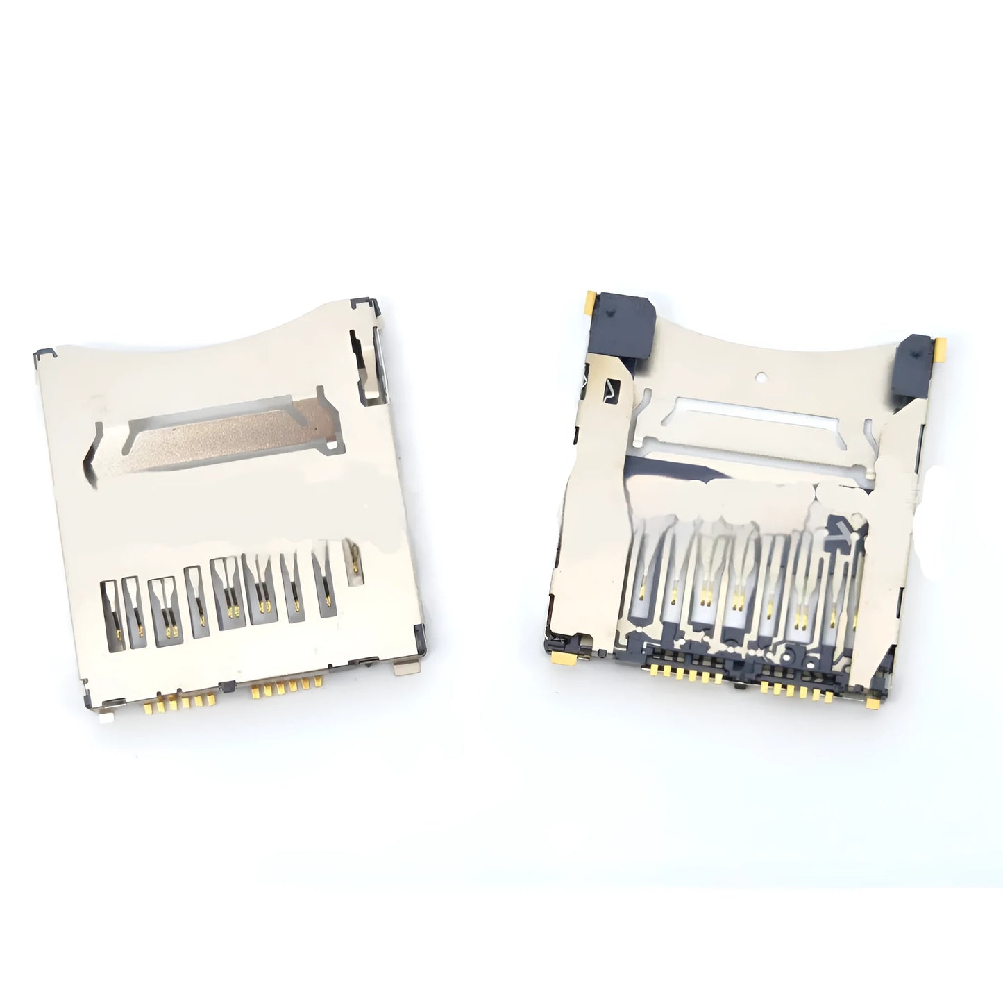 Alloy camera memory card slot replacement part showing high foot and low foot colour options