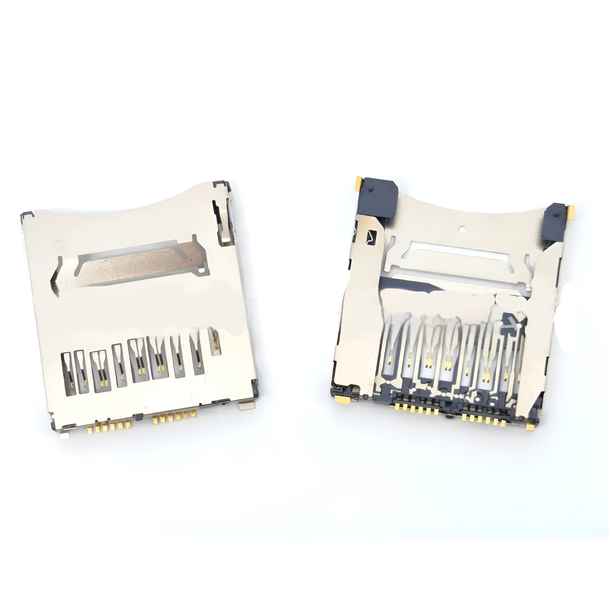 Alloy camera memory card slot replacement part showing high foot and low foot colour options