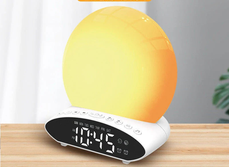 Wake-up Light Alarm Clock with sunrise simulation and FM radio features