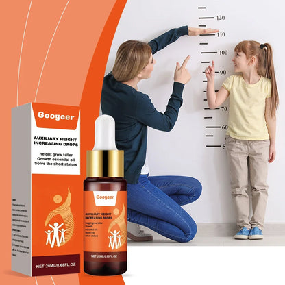 Googeer Auxiliary Height Increasing Drops 20ml bottle with peppermint extract and vitamin B1