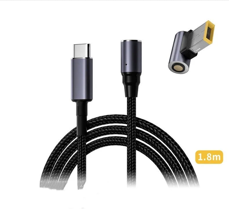 Type-C to square port magnetic charging cable for Lenovo phones with 1.8m length