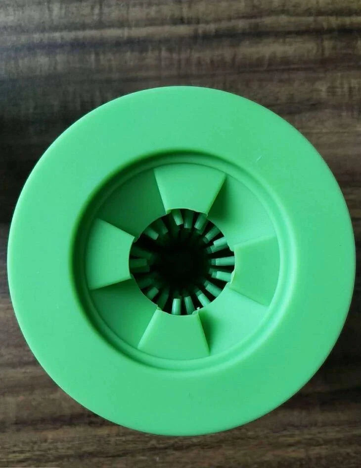 Silicone dog paw cleaning cup with soft bristles for easy and gentle paw washing