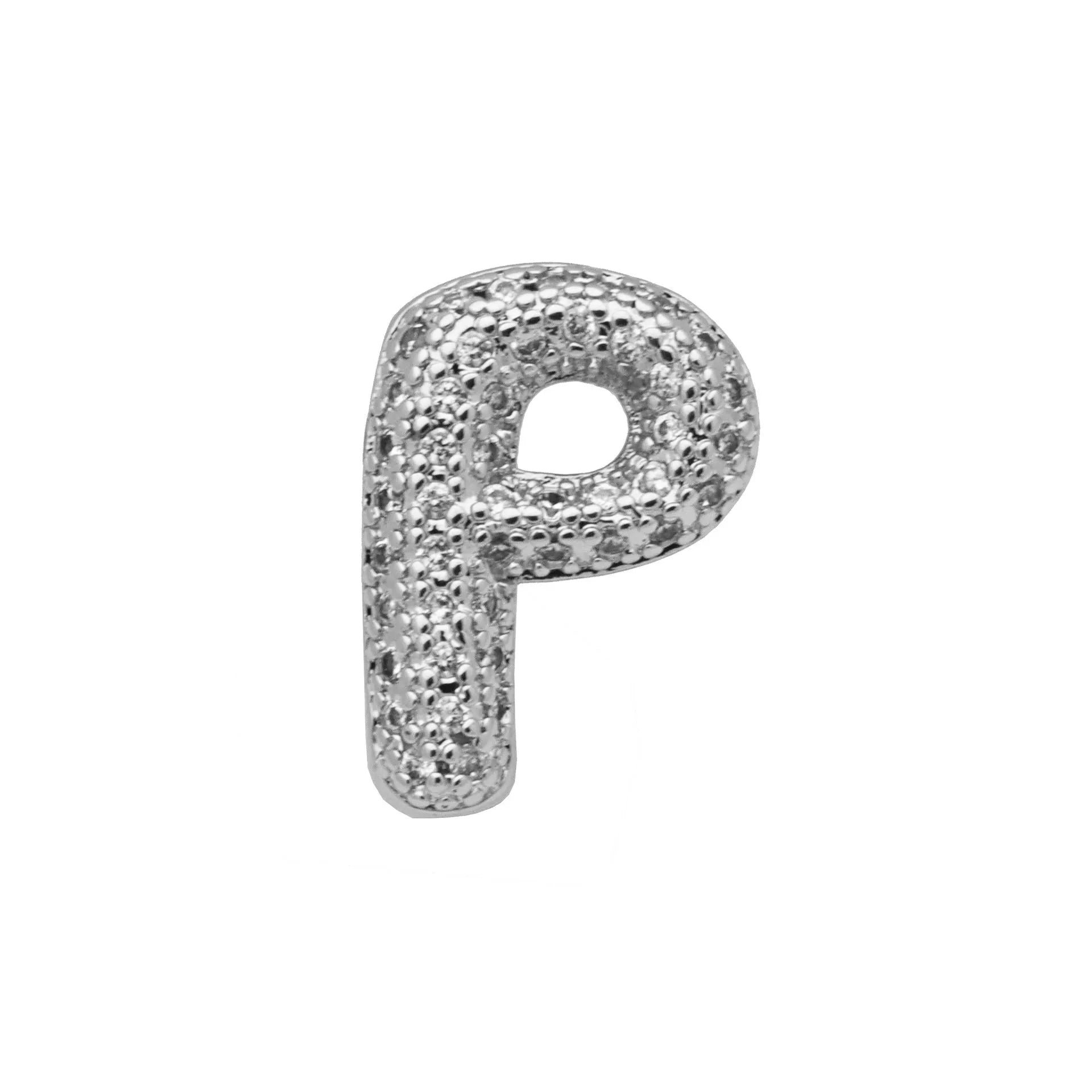 Retro copper bracelet with a letter 'A' charm featuring micro inlaid zircon, shown in a gold finish.