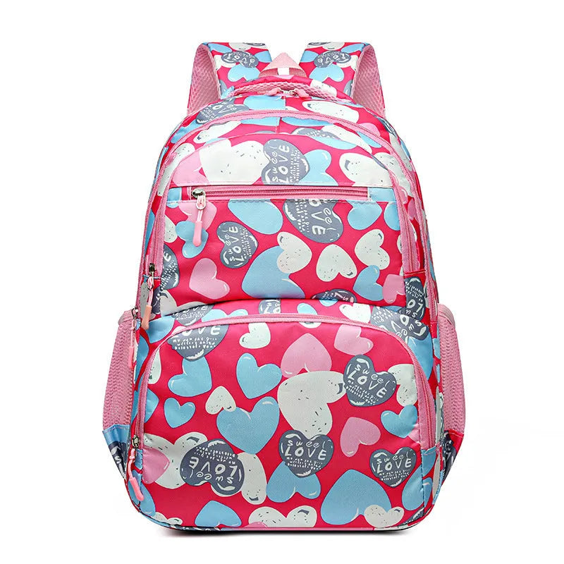Blue student backpack with air pillow shoulder straps and Oxford cloth exterior