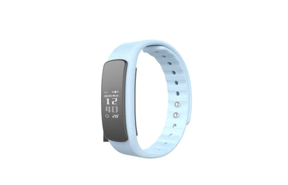 i6 smart sports bracelet with black TPU wristband and 0.96-inch touchscreen display.