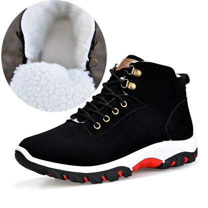 Men's cotton suede winter boots in black, blue, or brown, sizes 39-44
