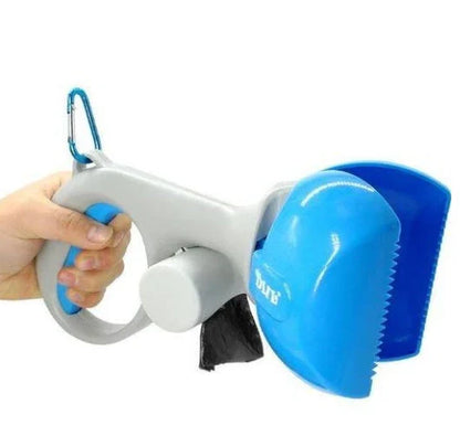 Portable dog waste disposal system with built-in trash bag dispenser for hassle-free pet cleanup on the go