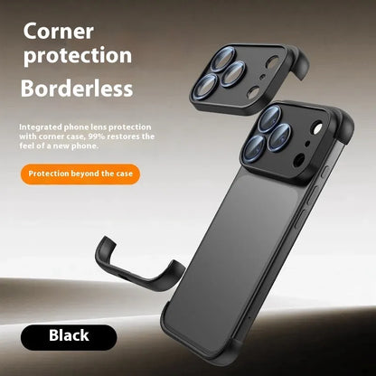 Simple personality shell case for iPhone 17 series in black, orange, grey, or desert colour