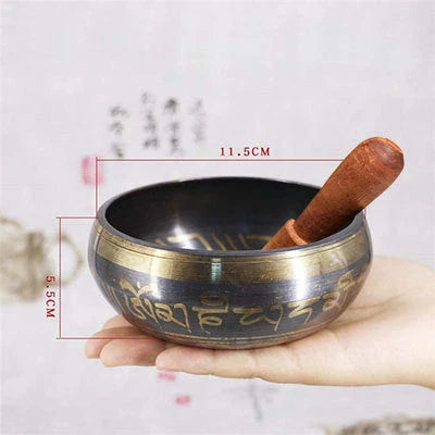 Premium Tibetan singing bowl with rich, harmonious tones for meditation and relaxation