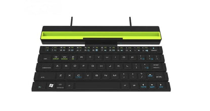 Wireless folding keyboard with Broadcom Bluetooth technology for portable office use