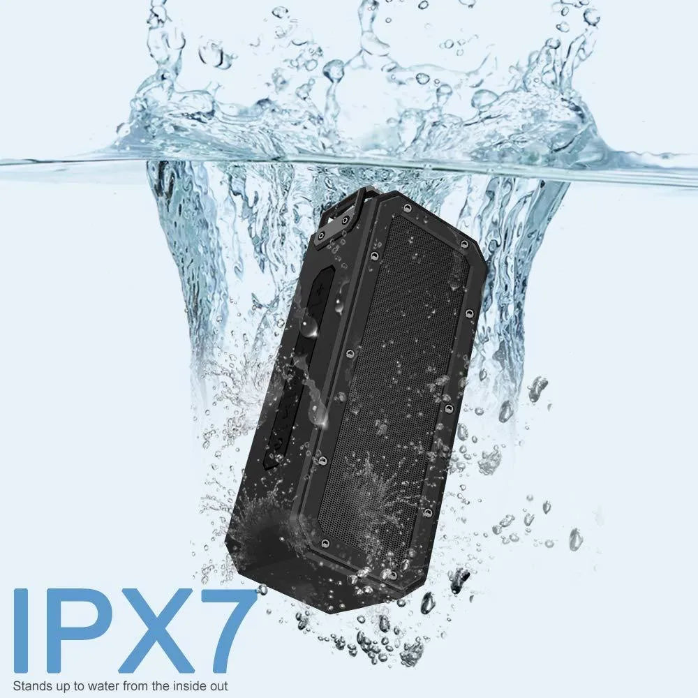 X3 PRO black or blue portable waterproof Bluetooth speaker with carry rope