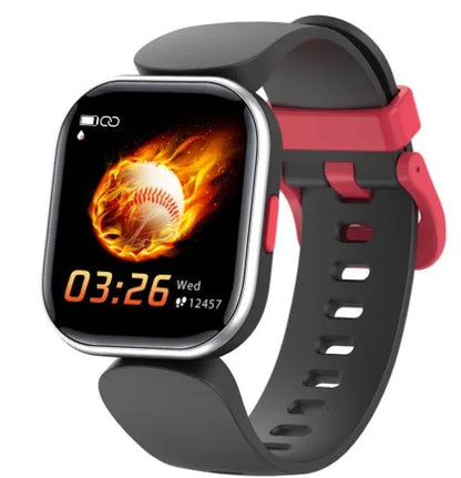 Blue H39T children's smart watch with sporty TPU strap and 1.4-inch screen on wrist