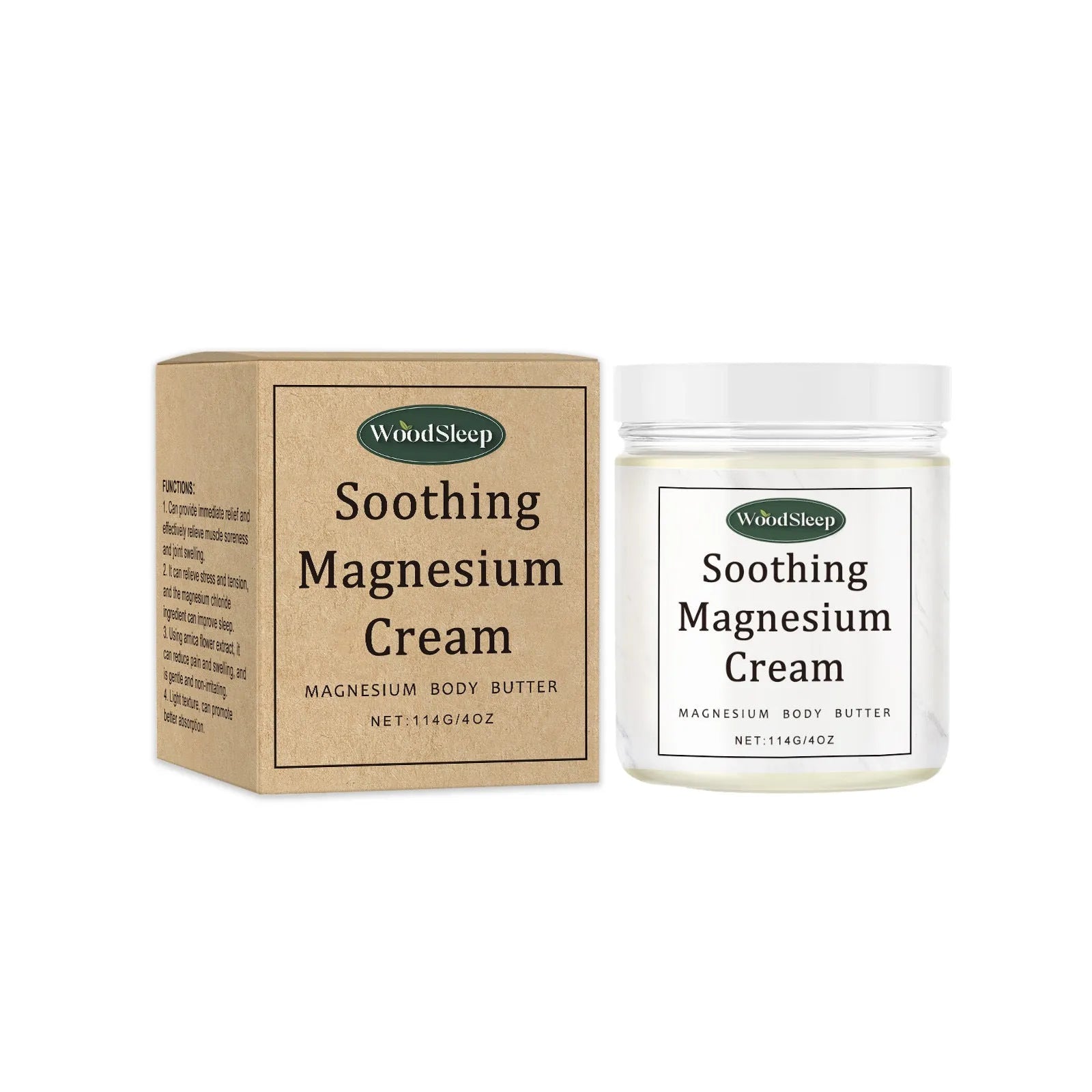 114g magnesium cream container for post-exercise body care with allantoin and glycerin formula