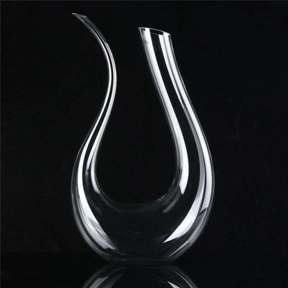 Premium crystal wine decanter with built-in pourer for effortless wine service and enhanced flavor profile