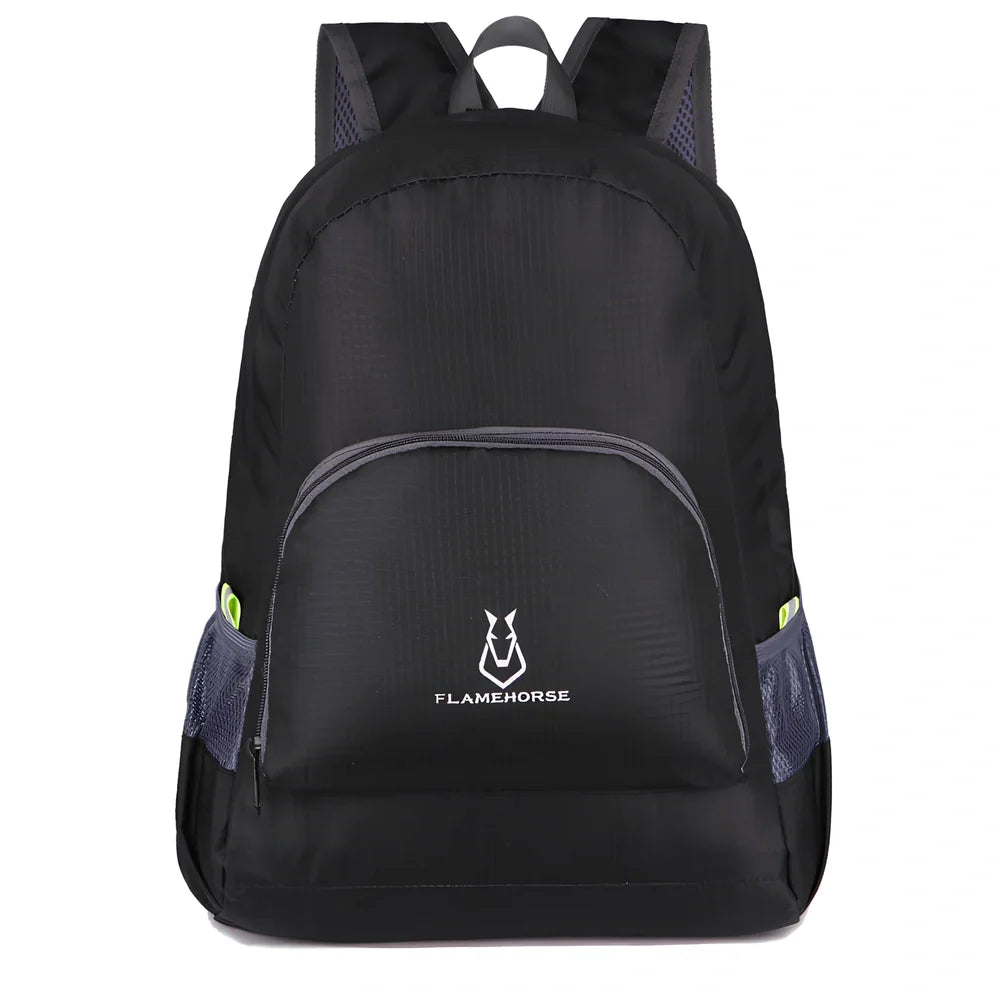 Outdoor folding double backpack in six colours with 22L capacity and waterproof nylon construction