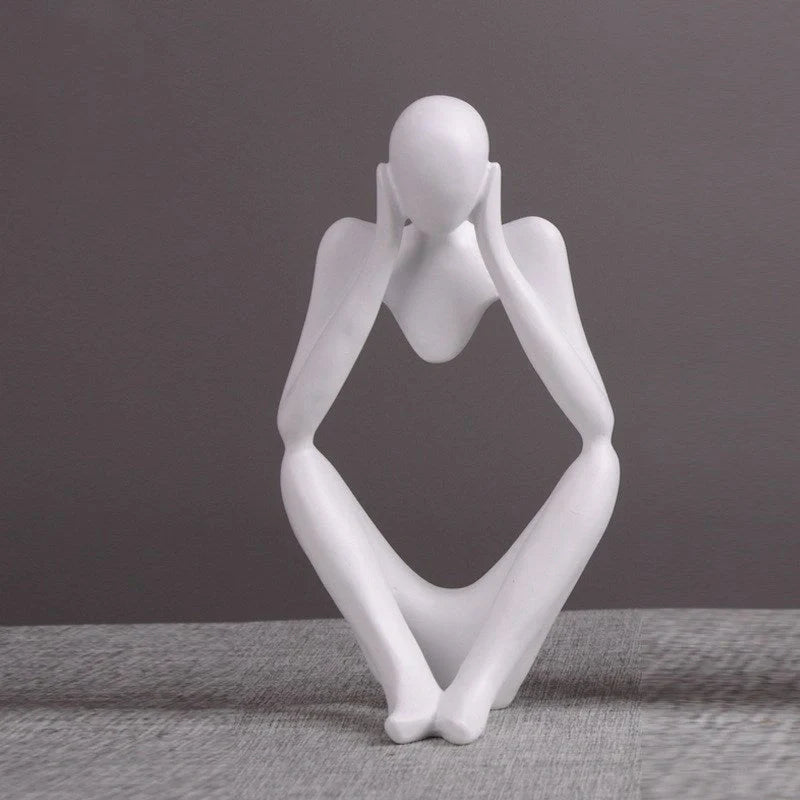 Handmade thinker statue abstract figure sculpture in premium resin