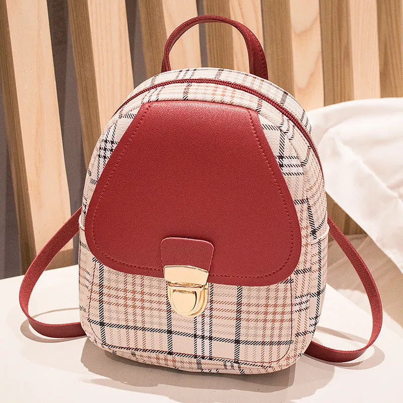 Black PU one shoulder diagonal multi-carry casual fashion phone bag