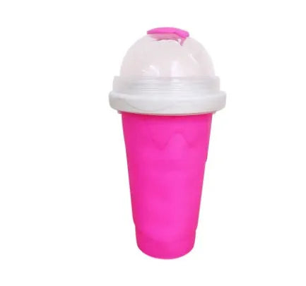 Blue green quick refrigeration pinch cup showing 10.6cm height and 20.6cm diameter with double-layer construction