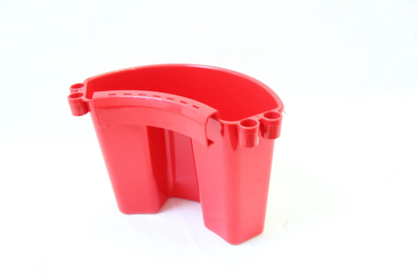 PP plastic car washing bucket shown in one of four colour options: black, red, blue, or pink.