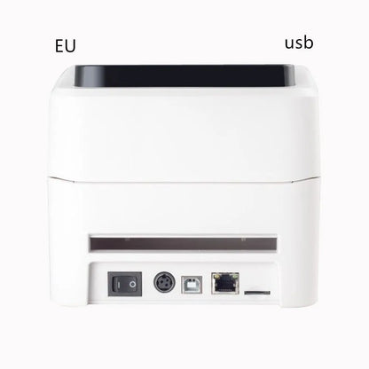 USB thermal barcode printer, 25.4-118mm print size, compact 215x178x155mm body, for retail and clothing labels