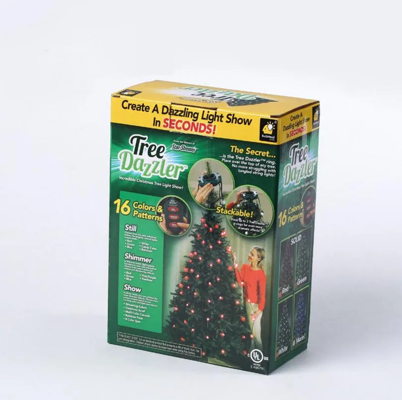 64 LED bead Christmas tree light string on a 1.8-metre wire with button control for dimming and colour changes