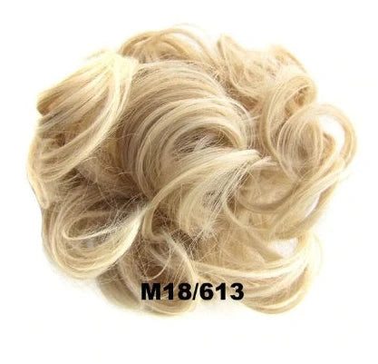 Hair ring wig in various colours from 1# to Burg, showing synthetic fibres and natural hairline for temporary styling