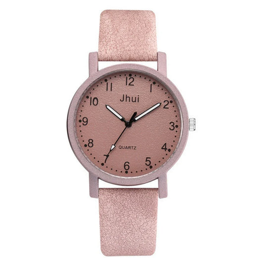 Elegant quartz ladies watch with a simple, minimalist dial design in various classic color options