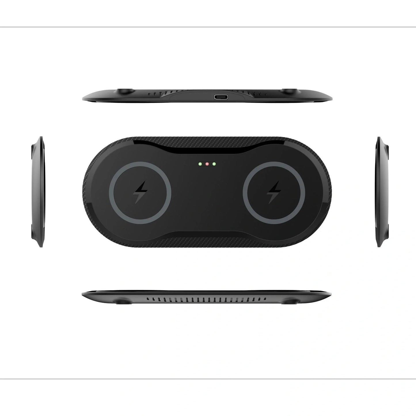 Dual wireless charger for mobile phones with intelligent temperature control