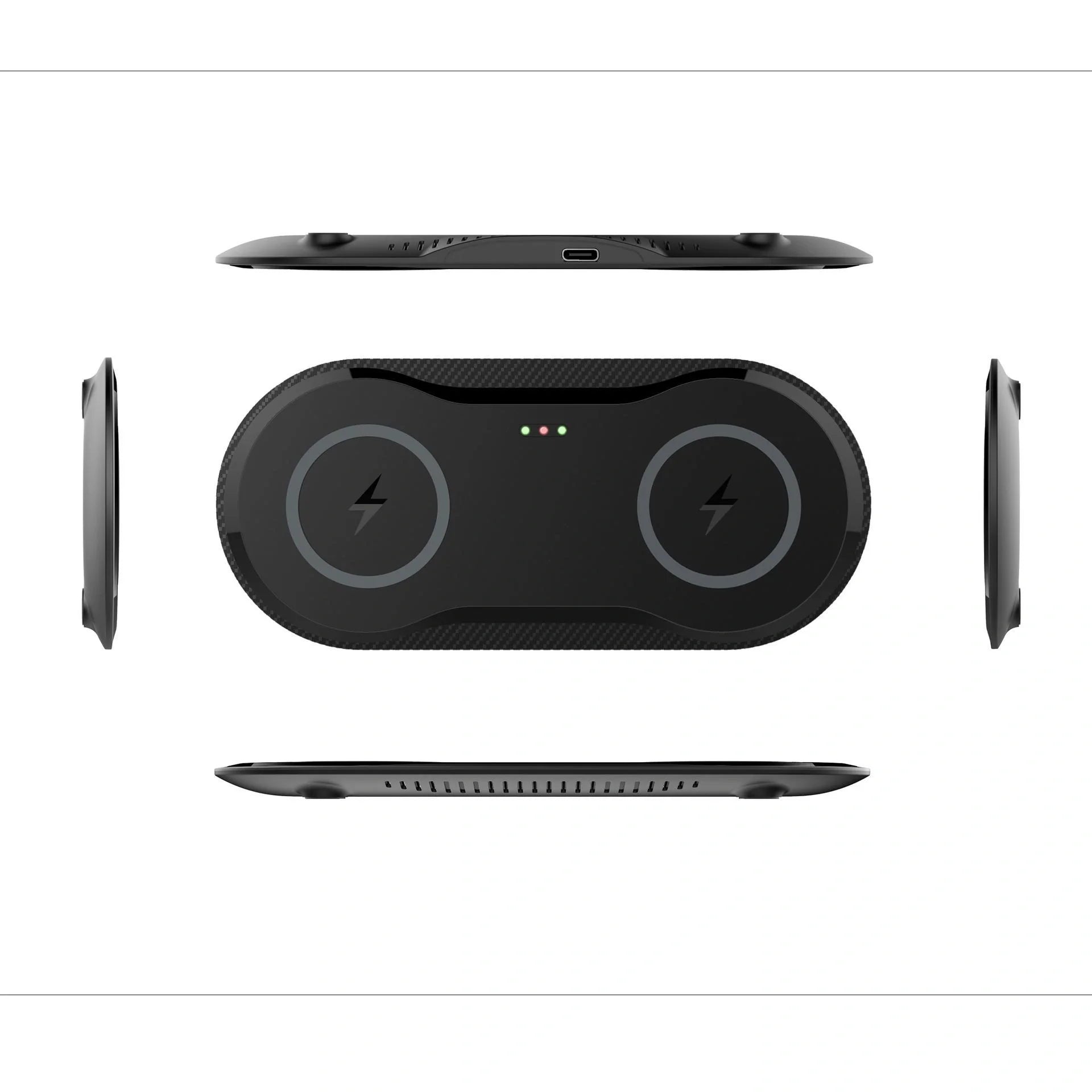Dual wireless charger for mobile phones with intelligent temperature control