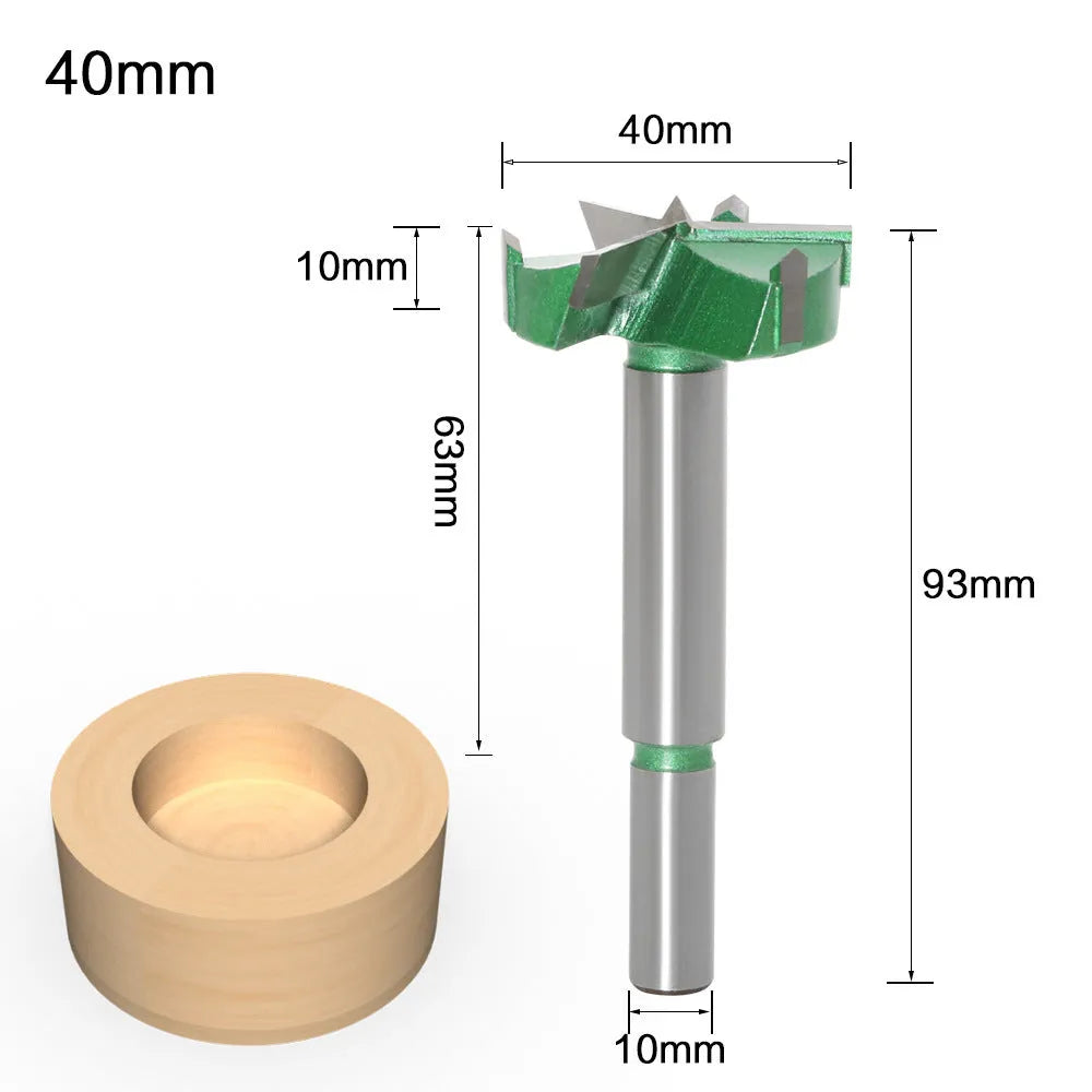 Three-edge cemented carbide woodworking hole opener milling cutter with 50mm blade.