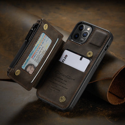 Mobile phone case with anti-theft holster in black, brown, coffee, wine red and blue colour options