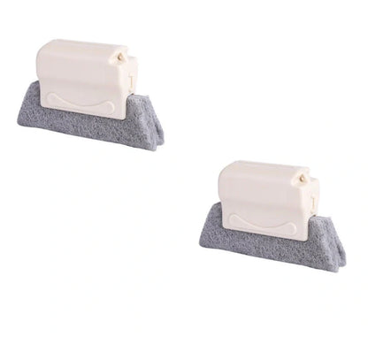 Creative Window Groove Cleaning Gap Brush Slot Cleaner with PP handle in beige, light grey, and blue
