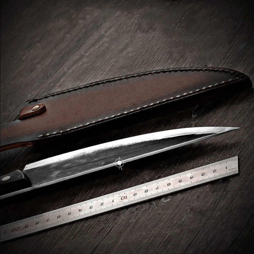High carbon steel 8-inch butcher's bone picking knife with ergonomic handle
