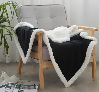 Double-sided crystal cashmere nap blanket in multiple sizes for spring and autumn use