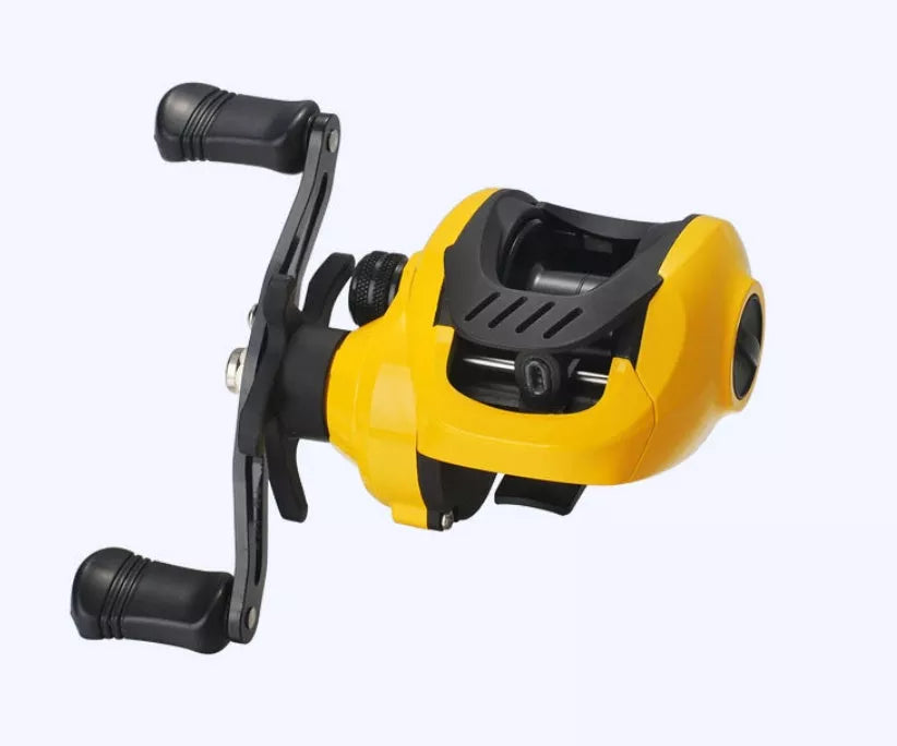 Small Yellow Water Drop Wheel Fishing Reel with 17+1 bearings and 8KG braking force