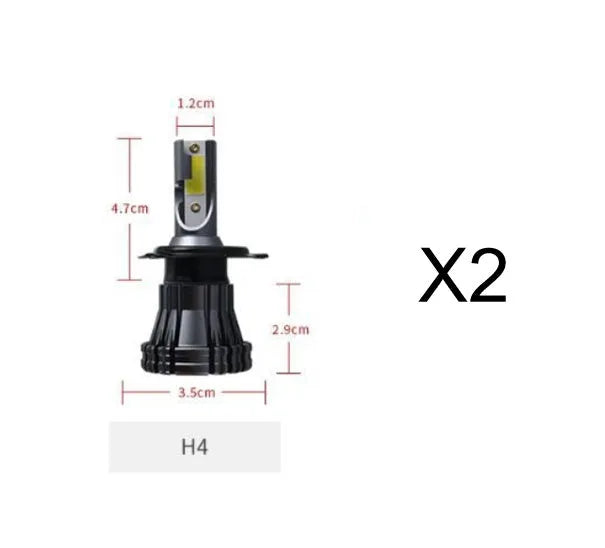 Car LED headlight bulb, 40W 3800lm 6000K, 9V-30V, custom COB lamp beads, single lamp