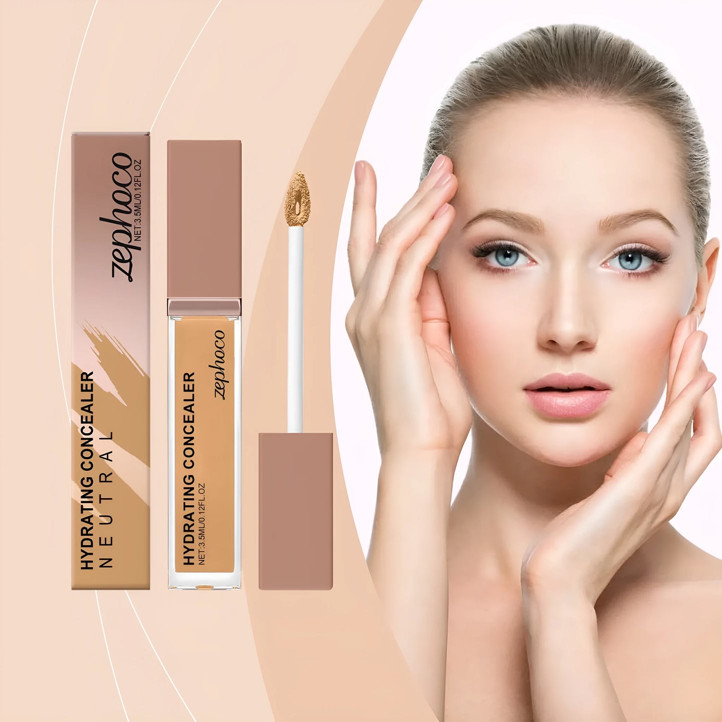 3.5ml tube of medium skin tone moisturising liquid foundation with natural finish.