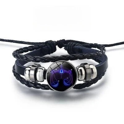 12 Constellations Luminous Bracelet glowing in the dark with zodiac designs