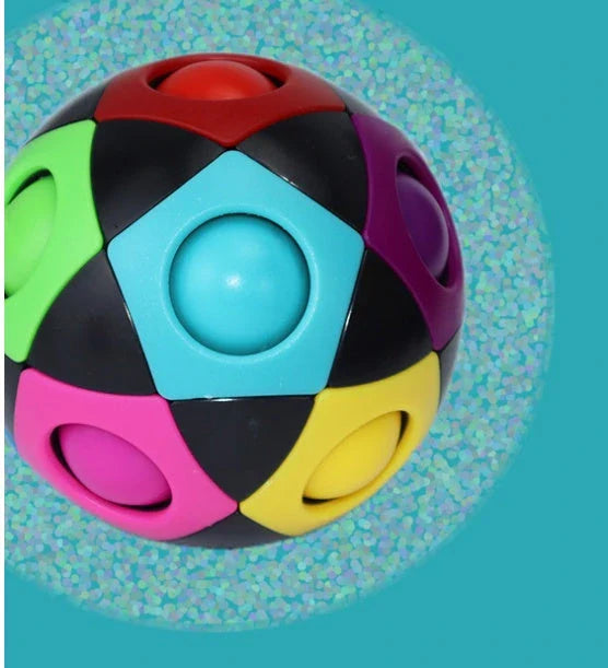 Colorful Decompression Soccer Ball - Vibrant Sensory Fidget Toy for Stress Relief and Cognitive Development