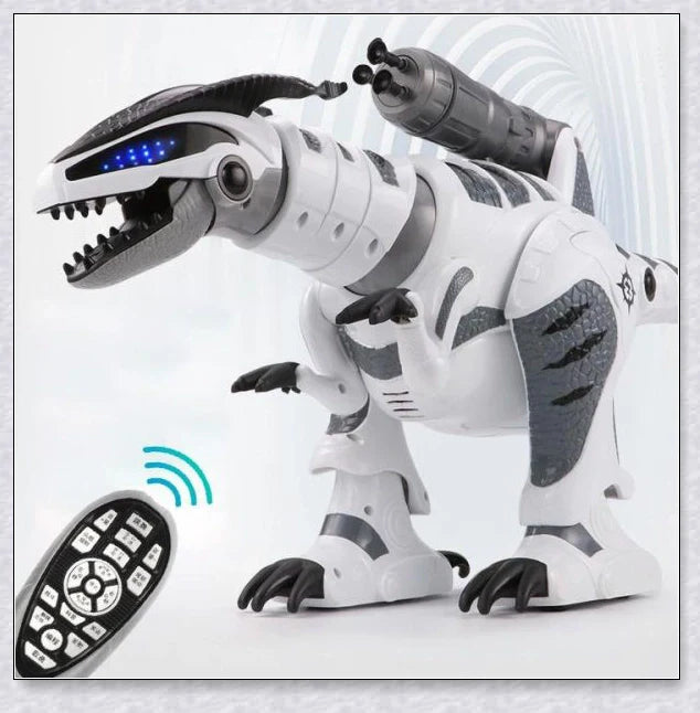 Intelligent remote control dinosaur robot toy with advanced features and interactive play modes