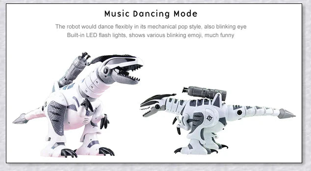 Intelligent remote control dinosaur robot toy with advanced features and interactive play modes