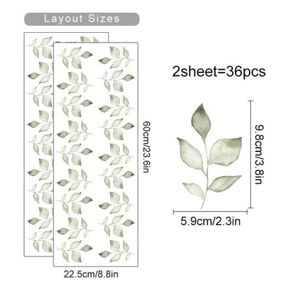 Boho Floral Watercolour Wall Stickers - Elegant, nature-inspired wall decor for your home