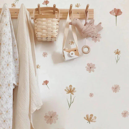 Boho Floral Watercolour Wall Stickers - Elegant, nature-inspired wall decor for your home