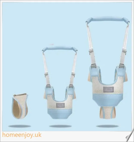 Premium baby walker with backpack-style harness in a variety of adorable prints, designed to support children learning to walk