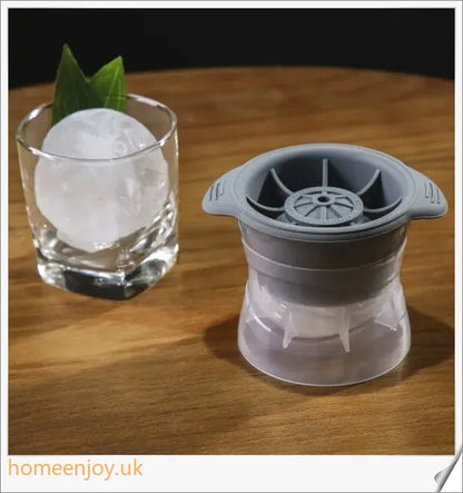 Ball-shaped silicone ice mold for creating large, perfectly chilled ice cubes for drinks