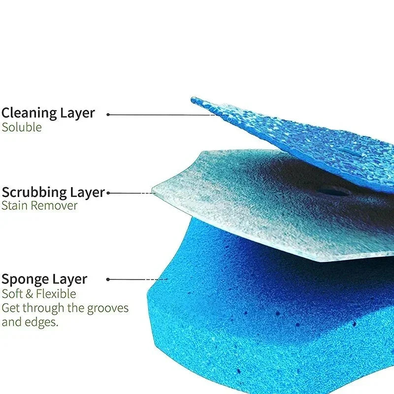 Disposable Toilet Brush Cleaner Kit with 3-layer brush head and stylish storage compartment