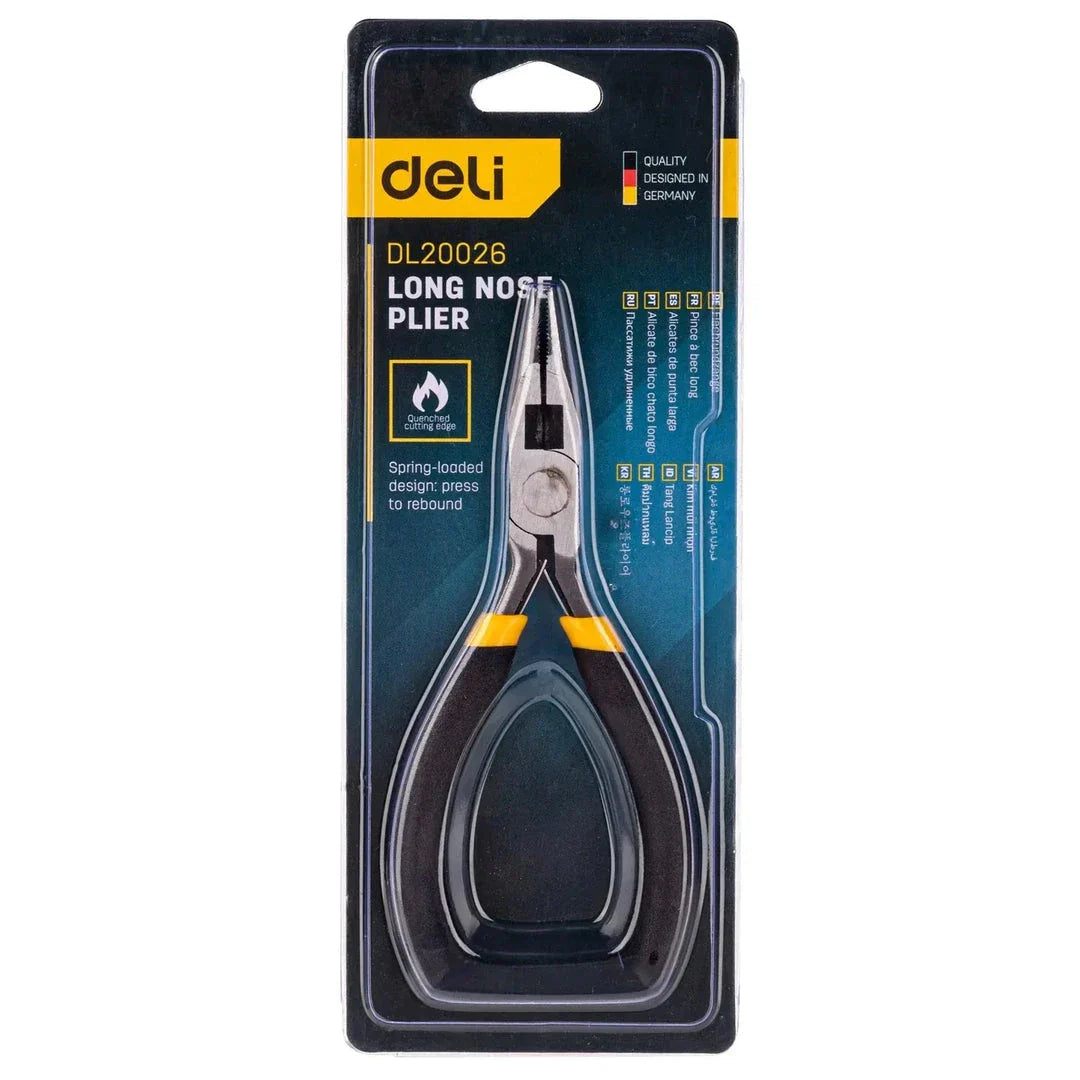 5-inch mini long nose pliers with wire cutting capabilities, made from high-quality carbon steel for durability and precision