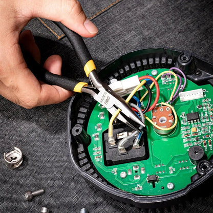 5-inch mini long nose pliers with wire cutting capabilities, made from high-quality carbon steel for durability and precision